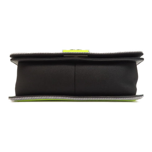 CHANEL Quilted CC SHW Boy 25 Chain Shoulder Bag A67086 Canvas Black/Yellow