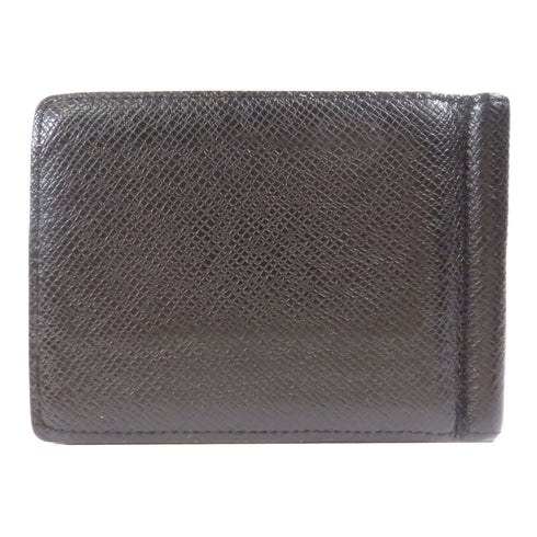 LOUIS VUITTON LV SHW Wallet Money Clip M62978 Taiga Leather Black