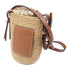 LOEWE Raffia Bucket Shoulder Bag Calfskin Leather Beige Brown