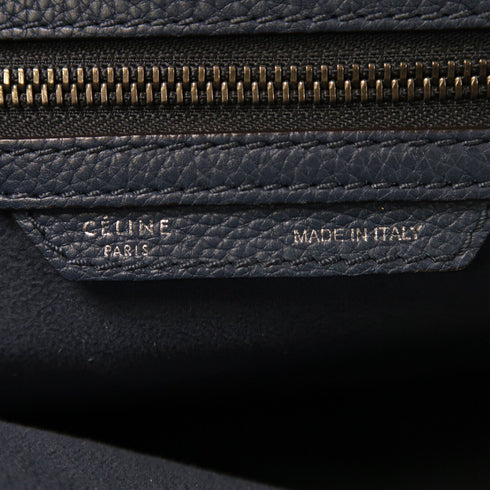 CELINE SHW Luggage Handbag Calfskin Leather Blue v1