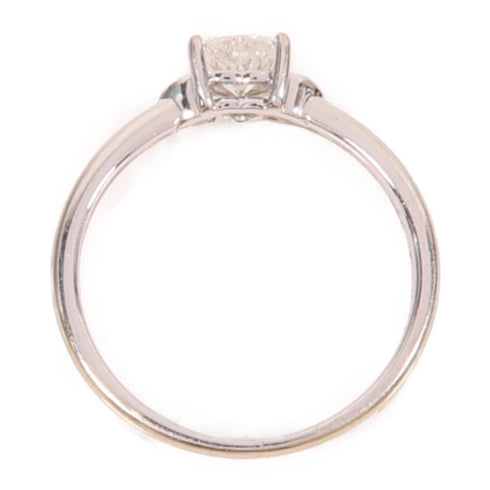 Jewelry 0.43ct Diamond Ring 2.1g 18K White Gold