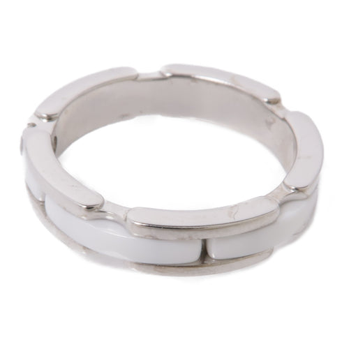 CHANEL CC Ultra Ring 18K White Gold Ceramic US#5.5