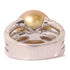 Fine Jewelry 15.24 ct Pearl 1.120ct Diamond Ring US#6.75 18K White Gold