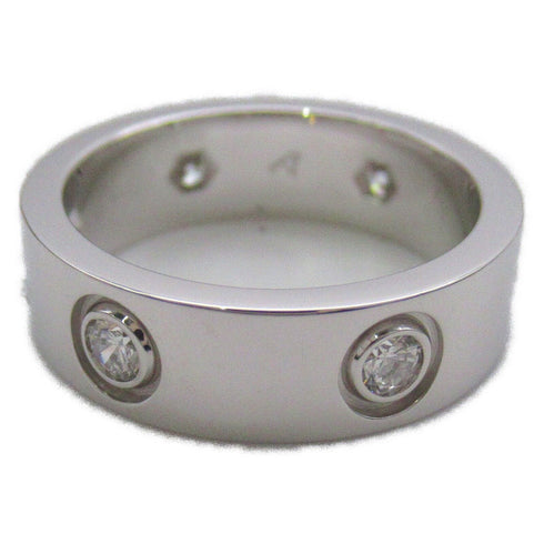 CARTIER Love Ring 6 Diamond Ring 18K White Gold US#5.5 Cartier #50 7.7g