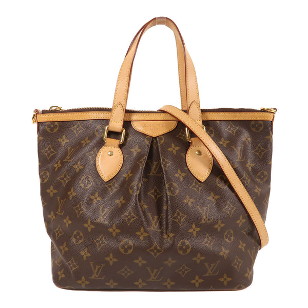 LOUIS VUITTON LV GHW Palermo PM 2 Way Shoulder Bag M40145 Monogram Brown v14