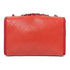 CHANEL Quilted CC SHW Chain Shoulder Bag Lambskin Leather Red