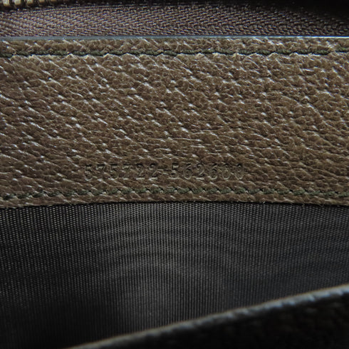 GUCCI GG GHW Ophidia Shoulder Bag 575722 Coated Canvas Calfskin Leather Brown