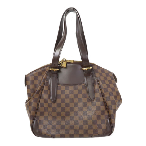LOUIS VUITTON LV GHW Verona MM Shoulder Bag N41118 Damier Brown v1