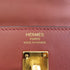 HERMES GHW Kelly Moove Shoulder Bag Veau Swift Leather Rouge Brown