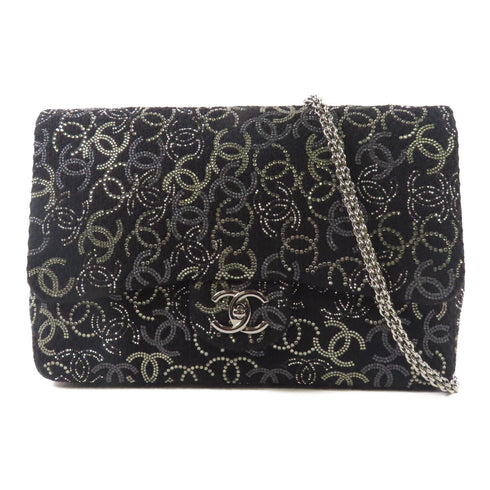 CHANEL CC SHW Chain Shoulder Bag Canvas