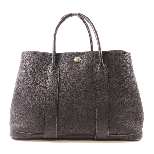 HERMES SHW Garden Party TPM Handbag Negonda Leather Noir Black
