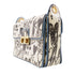LANVIN GHW Shoulder Bag Calfskin Leather White/Black/Blue