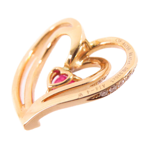 FINE JEWELRY 0.47ct Ruby 0.33ct Diamond Pendant Top 18K Rose Gold