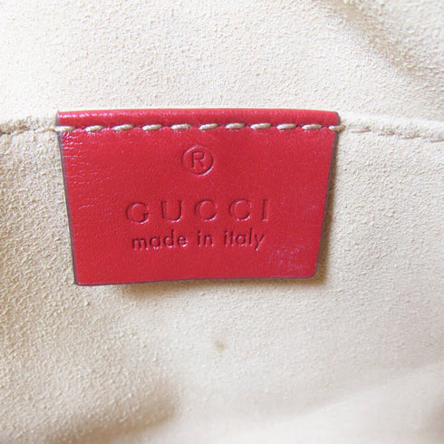 GUCCI GG GHW GG Marmont Waist Body Bag Calfskin Leather Red
