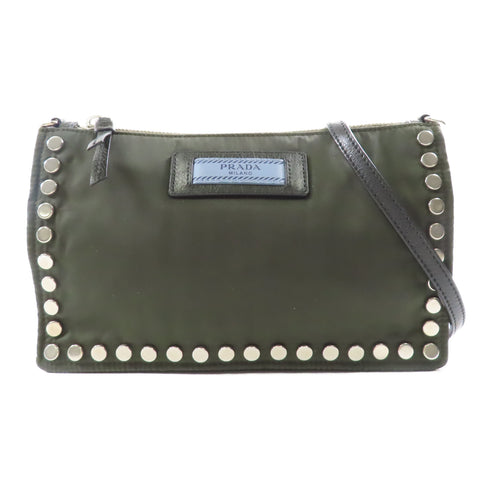 PRADA SHW Shoulder Bag Nylon Green