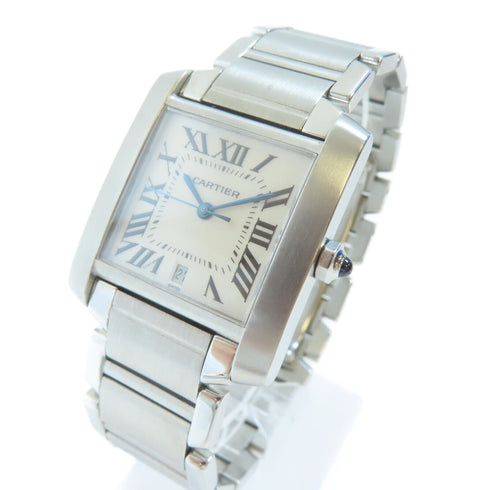 CARTIER Tank Francaise Automatic Watch W51002Q3 Stainless Steel White