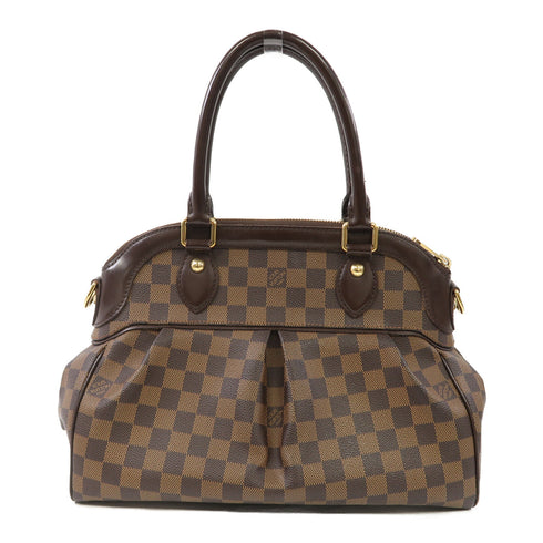 LOUIS VUITTON LV GHW Trevi PM 2 Way Shoulder Bag N51997 Damier Ebene Brown v1