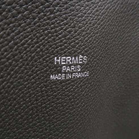 HERMES PHW Bolide Skate 65 Handbag Leather Grey