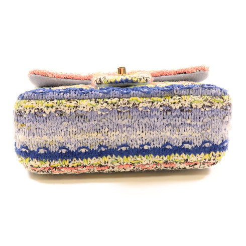 CHANEL CC GHW Classic Flap 20cm Chain Shoulder Bag A69900 Tweed Multicolor