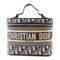Christian Dior CD SHW Vanity Case Handbag Canvas Navy