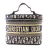 Christian Dior CD SHW Vanity Case Handbag Canvas Navy