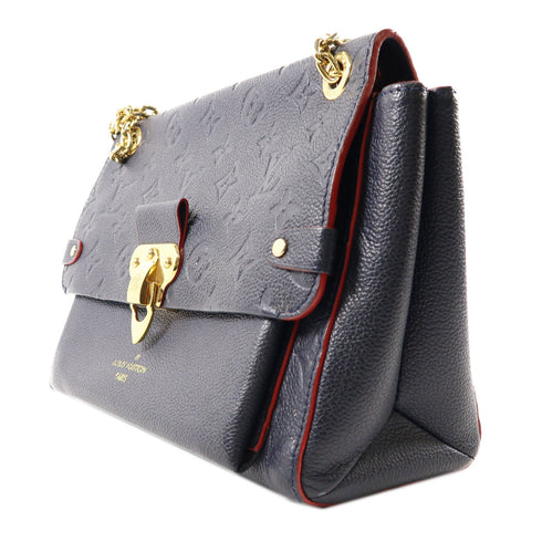 LOUIS VUITTON LV GHW Vavin PM Shoulder Bag M52271 Monogram Empreinte Navy v1