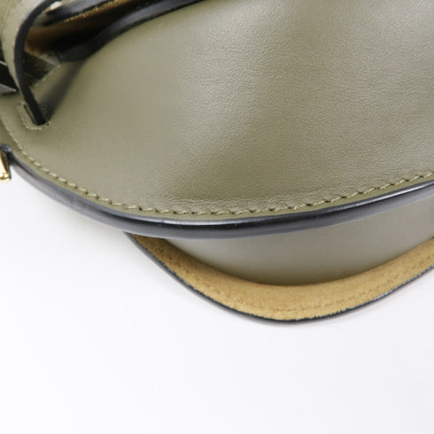 LOEWE GHW Gate Mini Shoulder Bag A650N46X13 Calfskin Leather Khaki