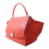 CELINE SHW Trapeze Tote Bag 2 Way Shoulder Handbag S-SN-0112 Calfskin Suede Red