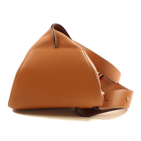LOEWE SHW Anton Shoulder Bag Calfskin Leather Brown