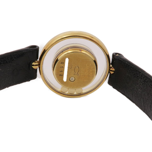 Chopard Happy Diamonds 4112 Quartz Watch 18K Yellow Gold Leather Belt