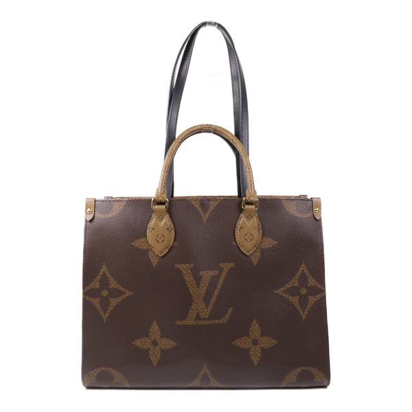 LOUIS VUITTON LV GHW On The Go MM Tote Bag M45321 Monogram Giant Reverse Brown