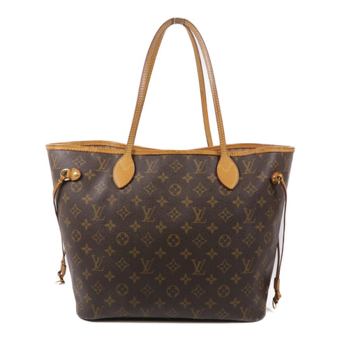 LOUIS VUITTON LV GHW Neverfull MM Shoulder Tote Bag M40156 Monogram Brown