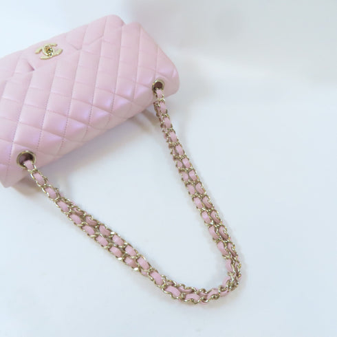 CHANEL Quilted CC GHW Classic 25 Chain Shoulder Handbag A01112 Lambskin Pink