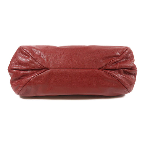 CHANEL CC SHW Chain Shoulder Bag Calfskin Leather Red