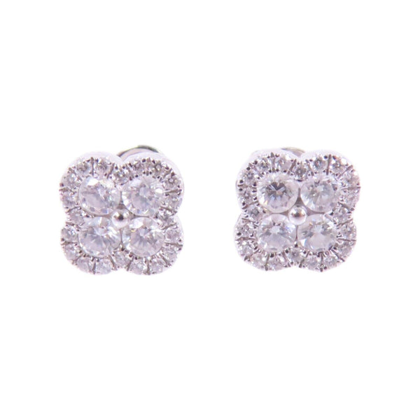 JEWELRY Diamond Earrings 18K White Gold v6