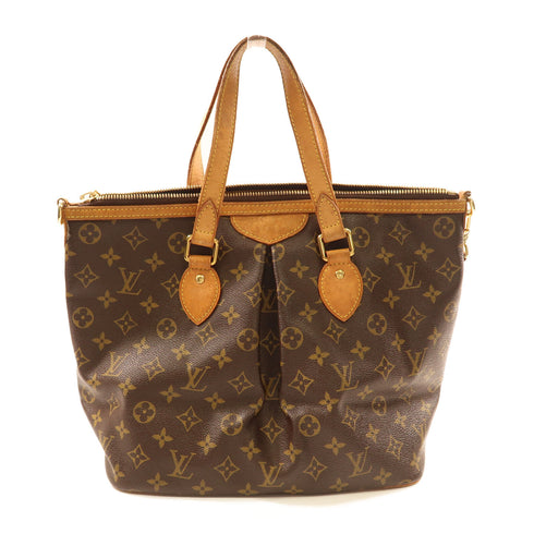 LOUIS VUITTON LV GHW Palermo PM 2 Way Shoulder Bag M40145 Monogram Brown v13