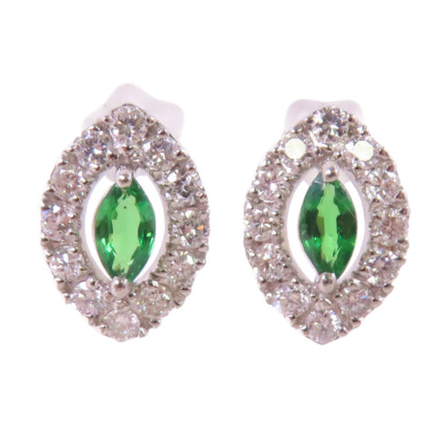 FINE JEWELRY 0.507ct Garnet 0.774ct Diamond Earrings PT900 Platinum