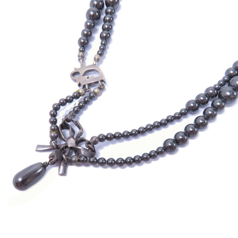 Christian Dior CD Necklace Accessories Metal PVC Grey