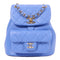 CHANEL CC GHW Duma Mini Backpack/Rucksack Lambskin Leather Blue