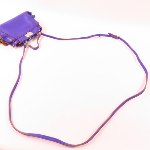 FENDI SHW 2 Way bag Calfskin Leather Purple