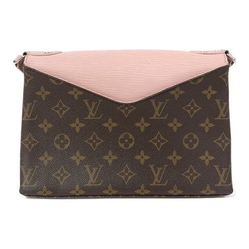 LOUIS VUITTON LV SHW Saint Michel Shoulder Bag M44033 Monogram/Epi Pink/Brown