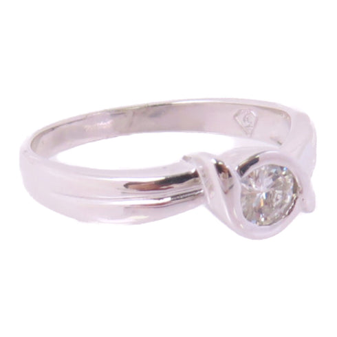 Fine Jewelry 0.32ct Diamond Ring US#6.5 18K White Gold