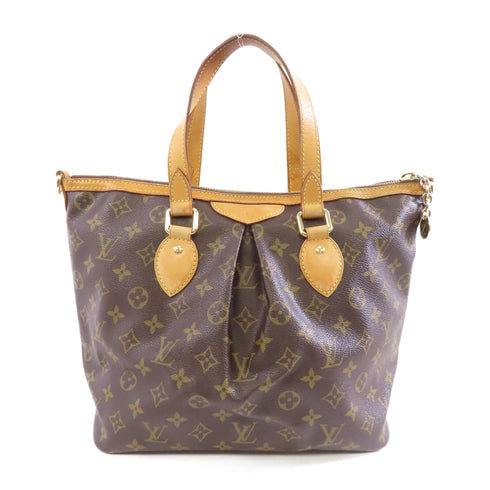 LOUIS VUITTON LV GHW Palermo PM 2 Way Shoulder Bag M40145 Monogram Brown v9