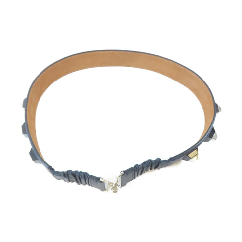 FENDI SHW Belt Calfskin Leather Black