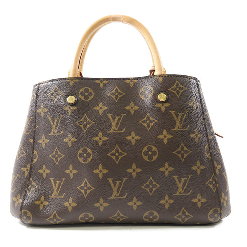 LOUIS VUITTON LV GHW Montaigne 2 Way Bag M41055 Monogram Brown v1