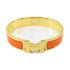HERMES Clic H Bracelet Bangle Enamel/Metal Orange/Gold