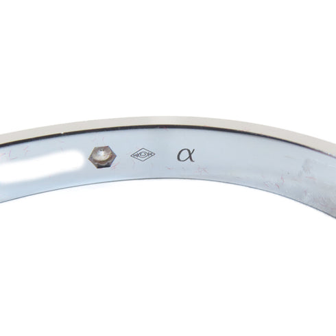CARTIER 4 Diamonds Love Bangle 18K White Gold Cartier #17 #16.25cm