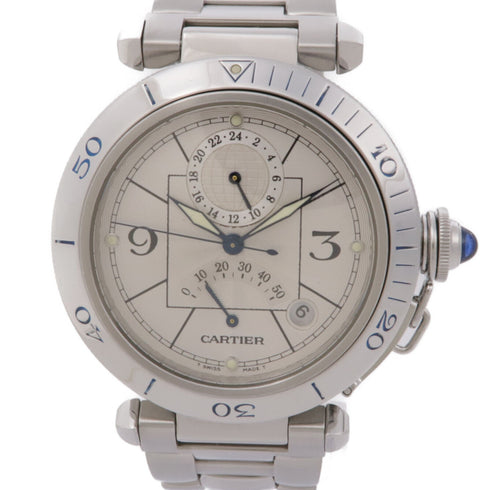 CARTIER Pasha W31037H3 Automatic Watch Stainless Steel Silver