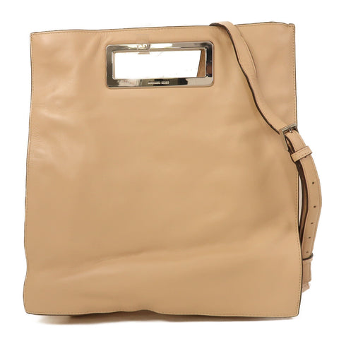 Michael Kors SHW 2 Way Shoulder Bag Calfskin Leather Pink