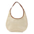 HERMES GHW Toile Natural Barenia Gao Shoulder Bag Canvas Leather Beige Brown